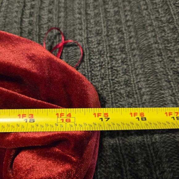 Bardot Claudette Mini Dress Deep Red Velvet Lolita Gothiclolita Holiday Party - Picture 6 of 13